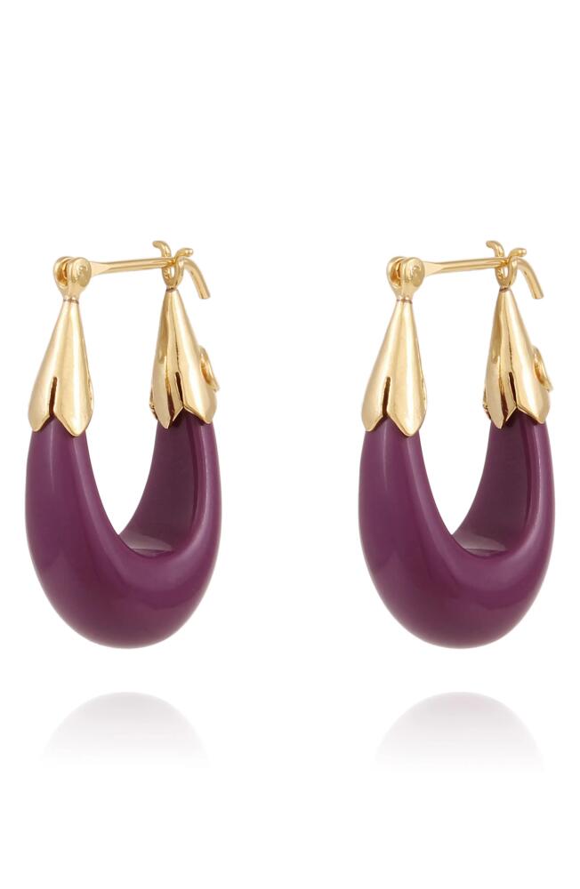 Gas Bijoux Ecume Drop Earrings in Plum Cover