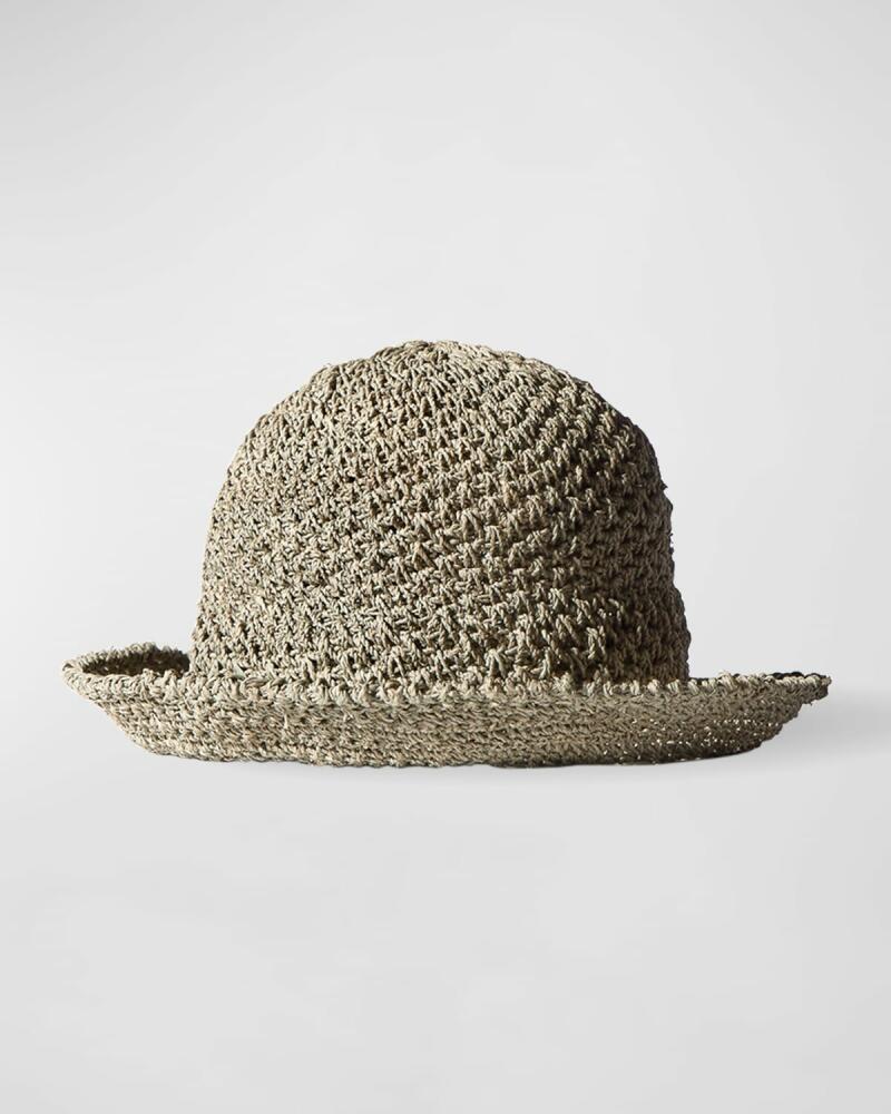 Janessa Leone Harriet Raffia Bucket Hat Cover