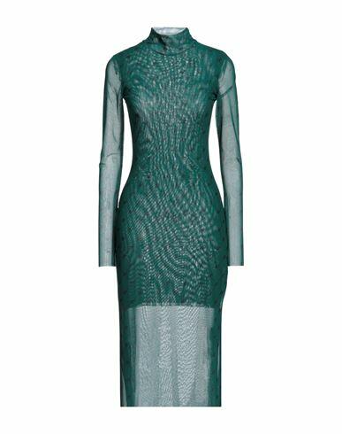 Baum Und Pferdgarten Woman Midi dress Dark green Recycled polyester, Elastane Cover