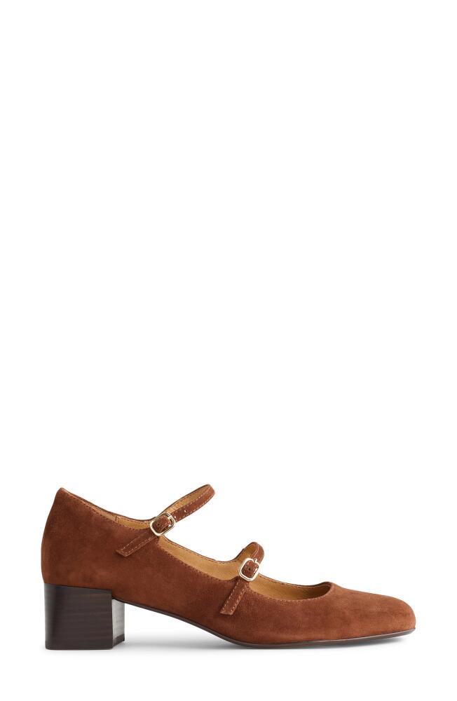 Madewell The Nettie Heeled Mary Jane in Soft Mahogany Cover