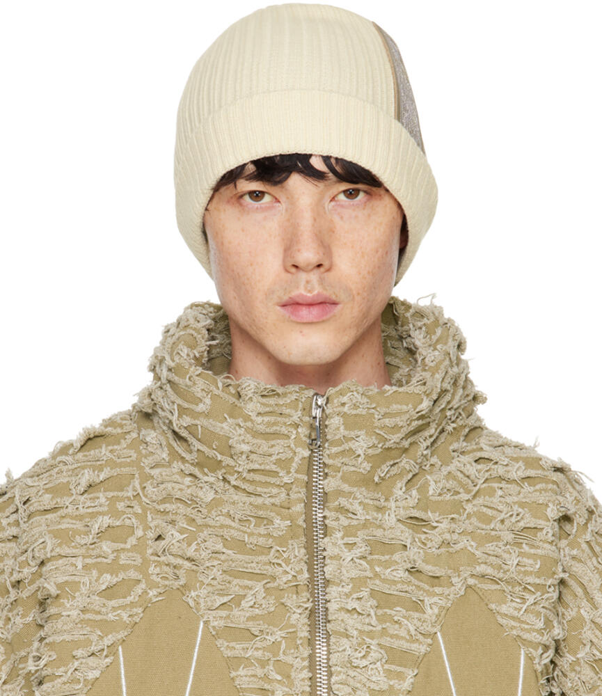 Who Decides War Beige Window Skully Beanie Cover