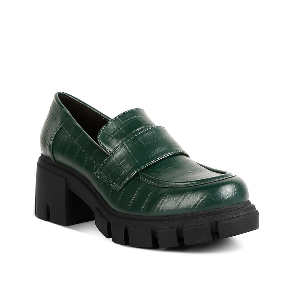 London Rag Benz Platform Loafer | Women's | Dark Green Cover