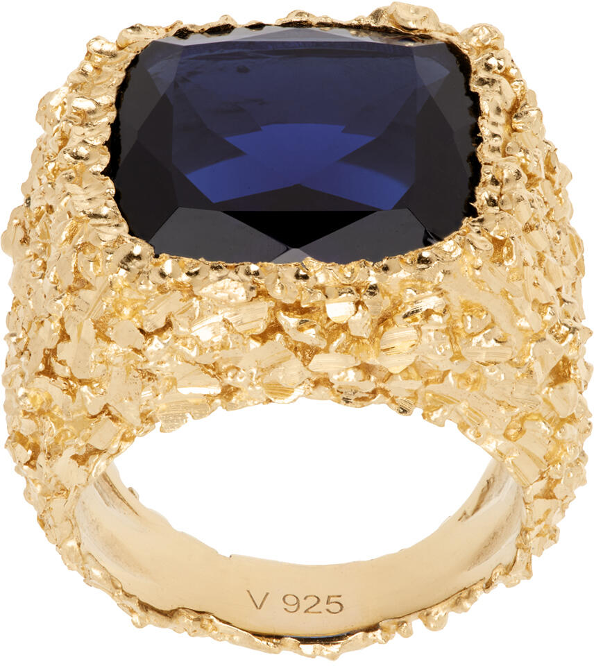 Veneda Carter Gold VC077 Large Square Sapphire Ring Cover