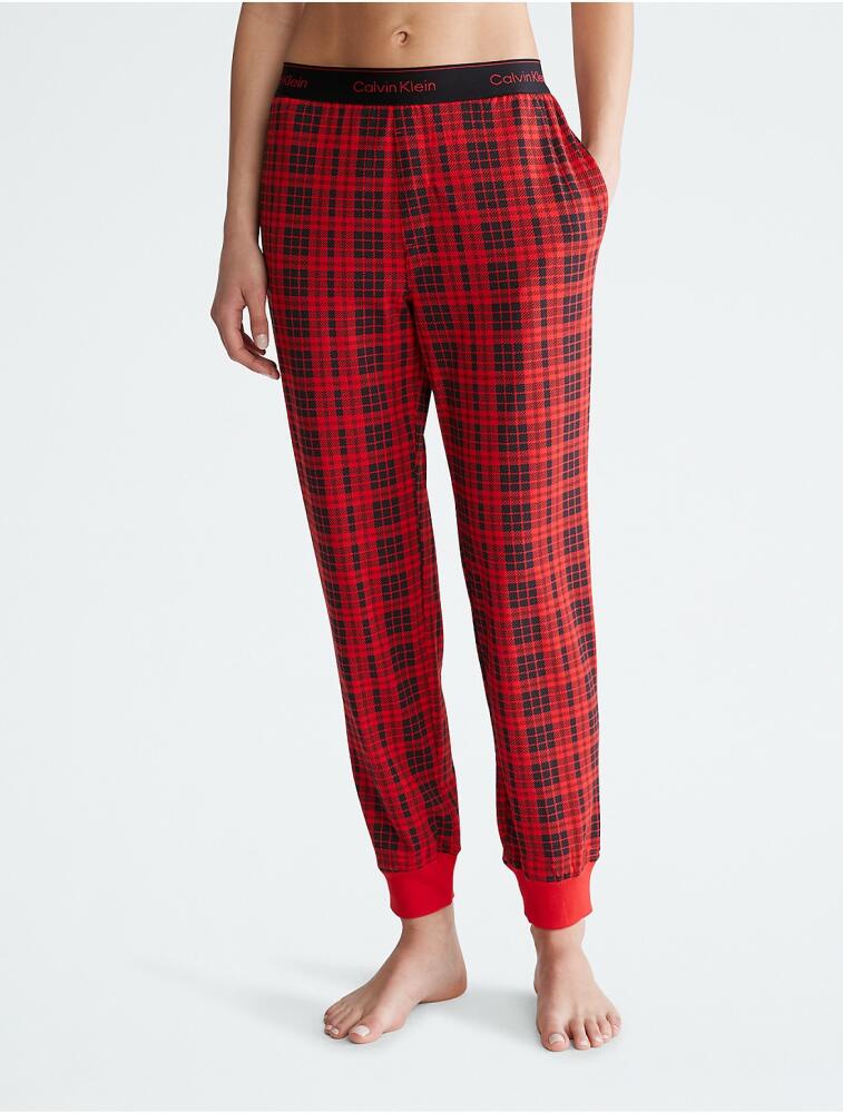 Calvin Klein Women's Modern Cotton Holiday Lounge Joggers - Red Cover