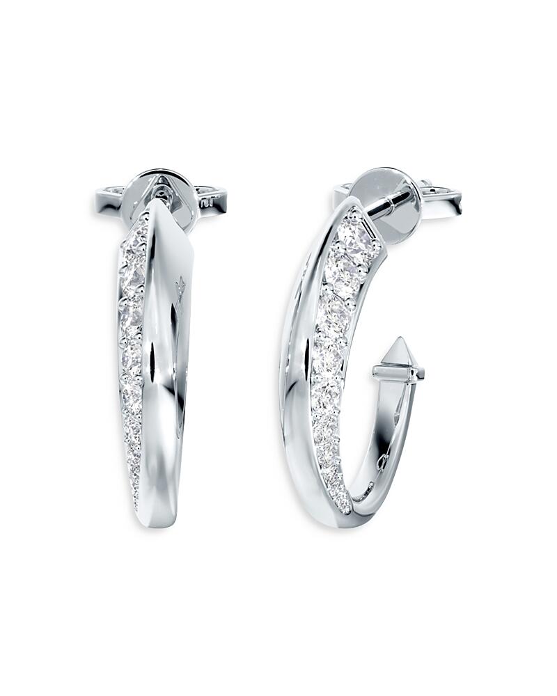 De Beers Forevermark Avaanti Pave Diamond Hoops in 18K White Gold, 0.70 ct. t. w. Cover