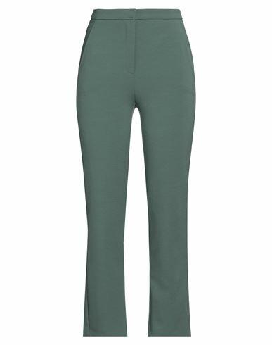 Patrizia Pepe Woman Pants Sage green Polyester, Viscose, Elastane Cover