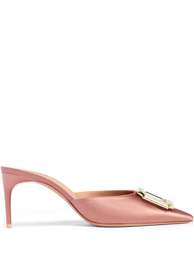 Malone Souliers Mona 70mm satin mules - Pink Cover