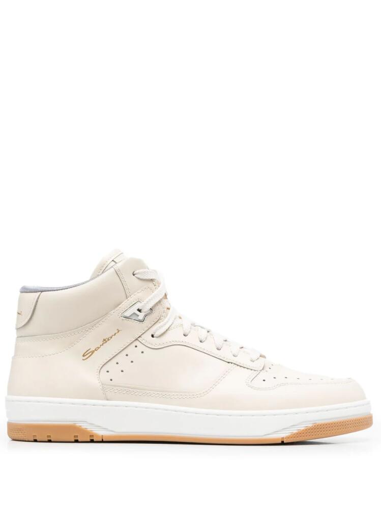 Santoni Sneak-Air high-top sneakers - Neutrals Cover