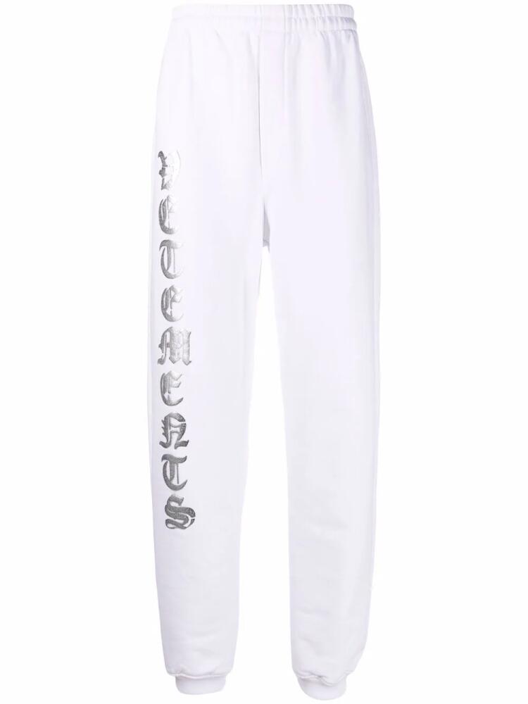 VETEMENTS logo-print track pants - White Cover