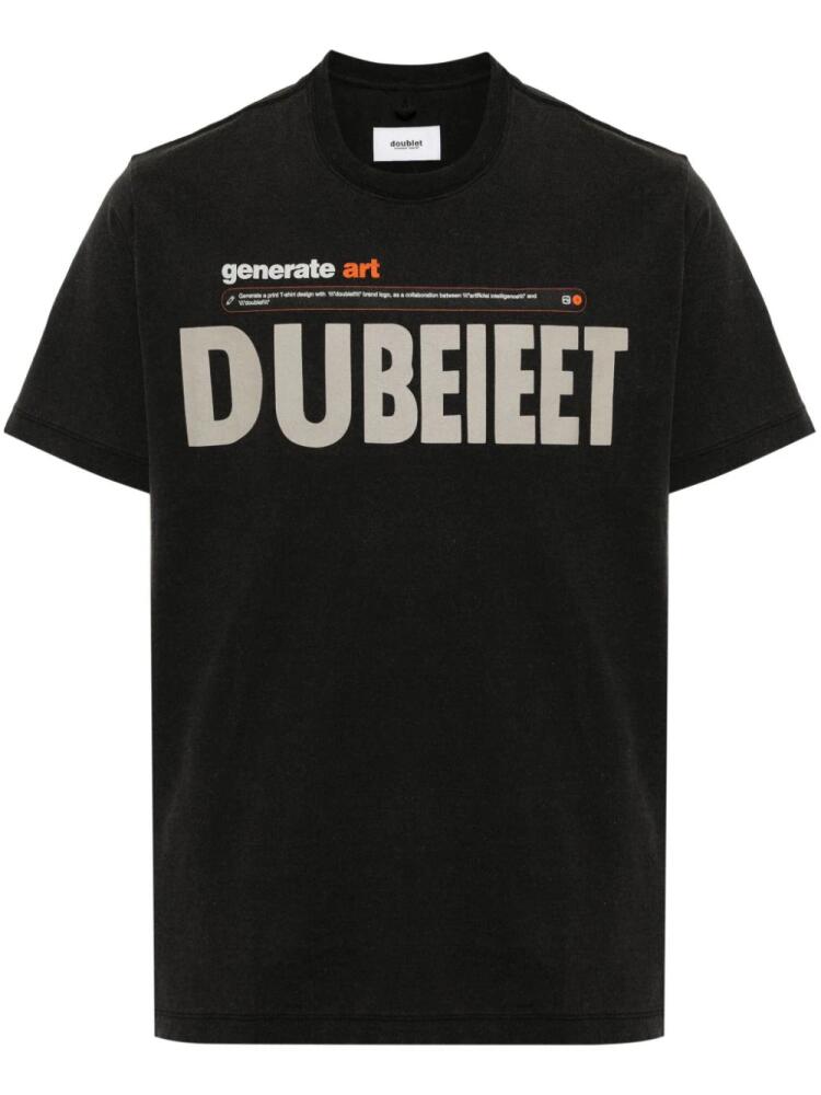 Doublet logo-print cotton T-shirt - Grey Cover