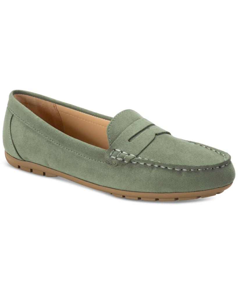 Style & Co Women's Serafinaa Driver Penny Loafers, Created for Macy's - Sage Micro Cover