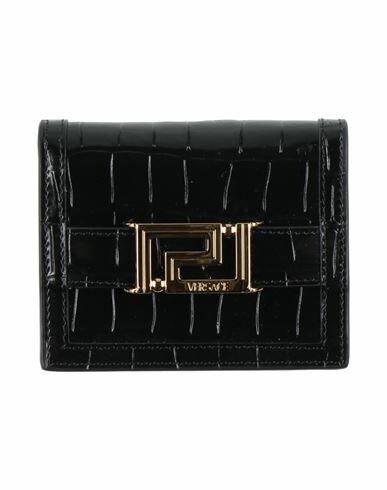 Versace Man Wallet Black Leather Cover