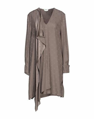 Fendi Woman Mini dress Khaki Silk Cover