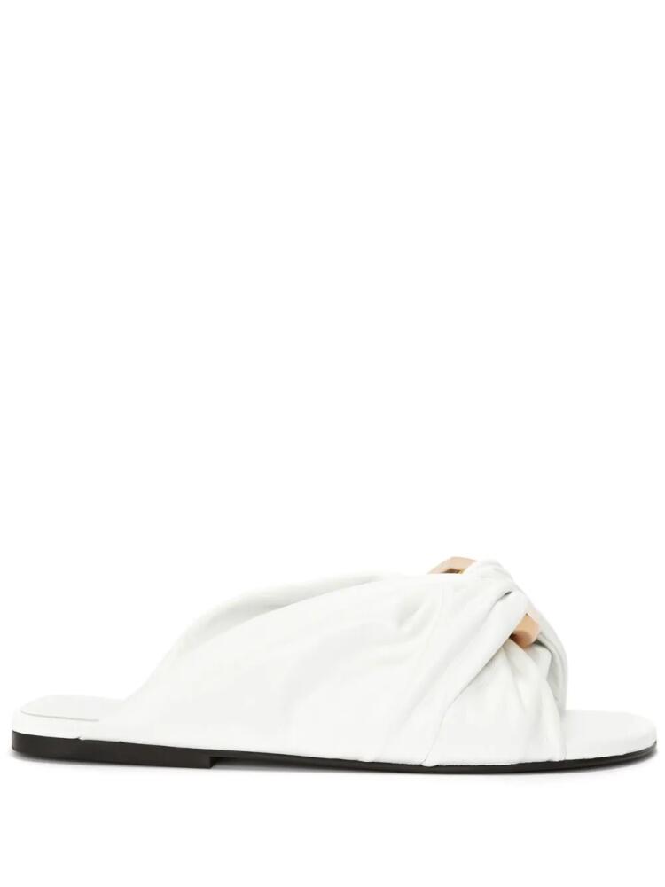 JW Anderson chain twist-detail slides - White Cover