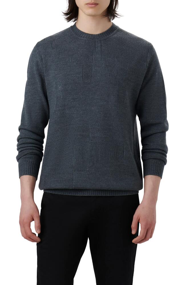 Bugatchi Merino Wool Blend Crewneck Sweater in Anthracite Cover