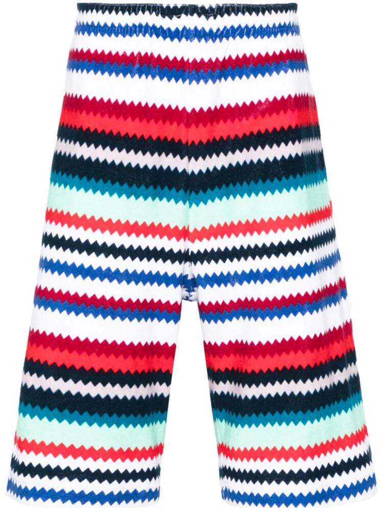 Missoni zigzag-pattern track shorts - Red Cover