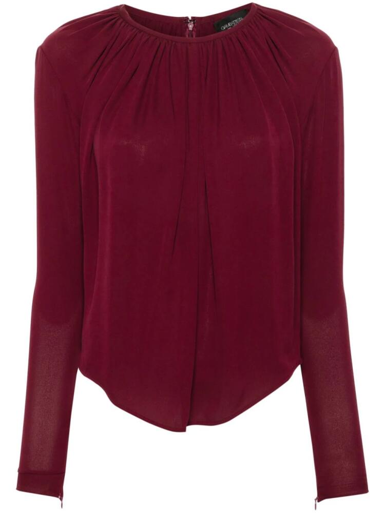 Giambattista Valli pleat-detail blouse - Red Cover