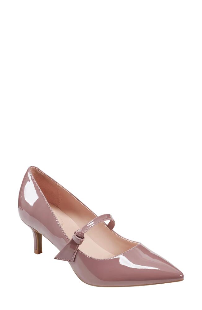 Bandolino Medley Mary Jane Pointed Toe Kitten Heel Pump in Medium Pink Cover