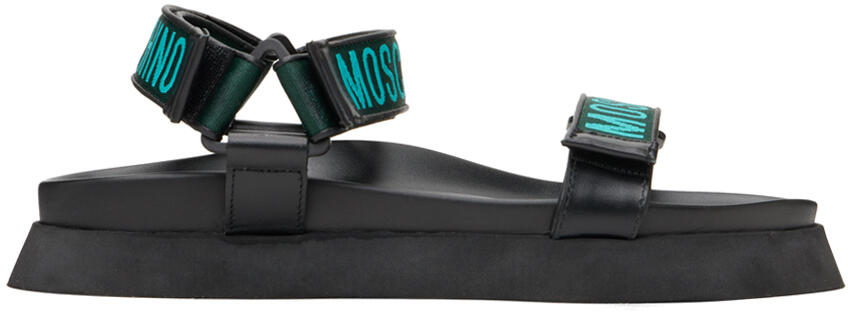 Moschino Black Moschino Logo Sandals Cover