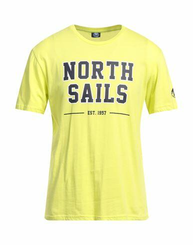 North Sails Man T-shirt Yellow Cotton Cover