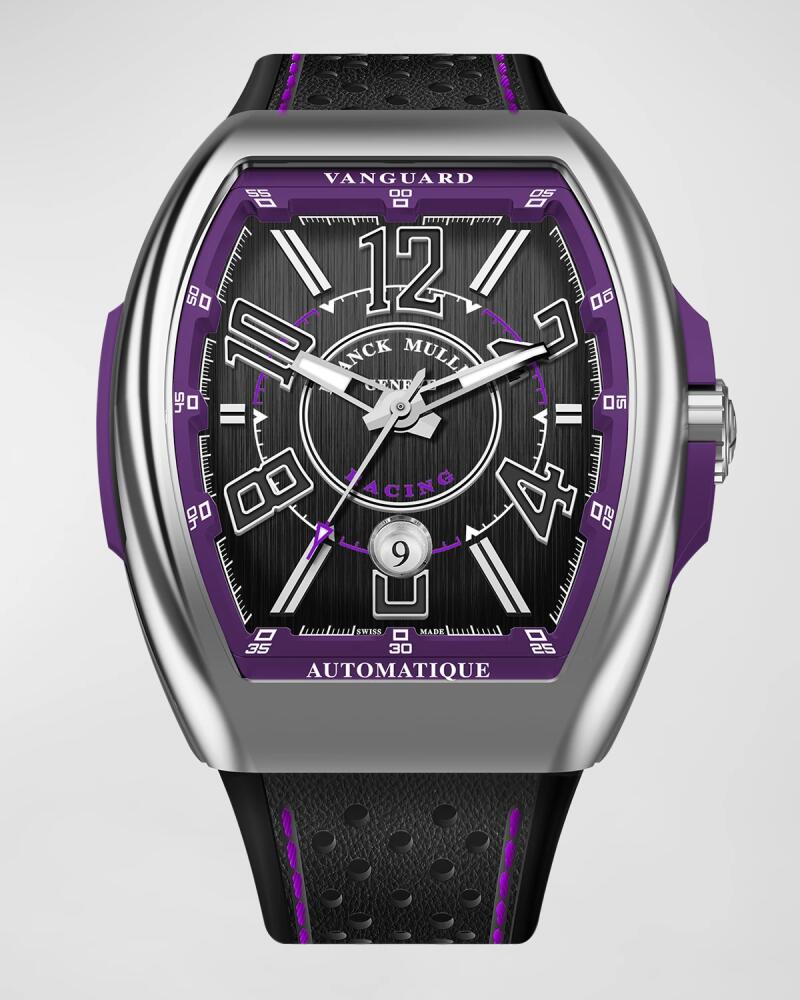 Franck Muller Men's Vanguard Racing Automatic Black and Purple Accent Watch Cover