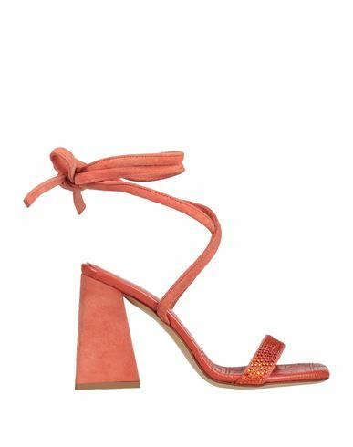 Giampaolo Viozzi Woman Sandals Coral Soft Leather Cover