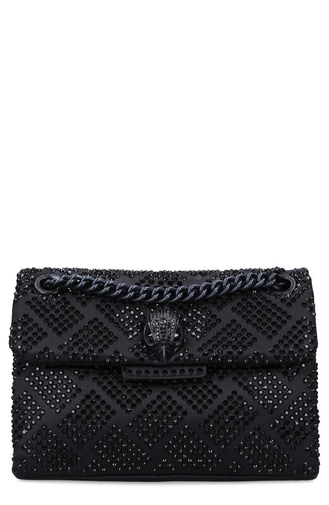 Kurt Geiger London Mini Kensington Embellished Fabric Convertible Crossbody Bag in Black Cover