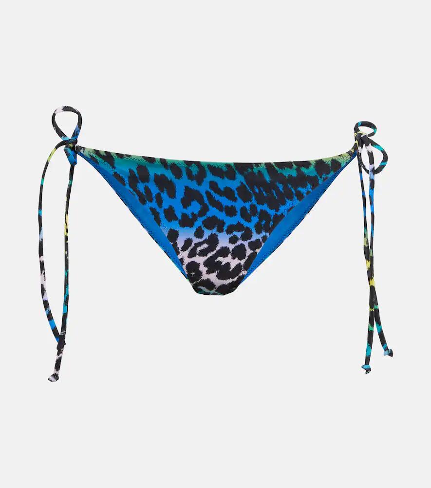 Ganni Leopard-print bikini bottoms Cover