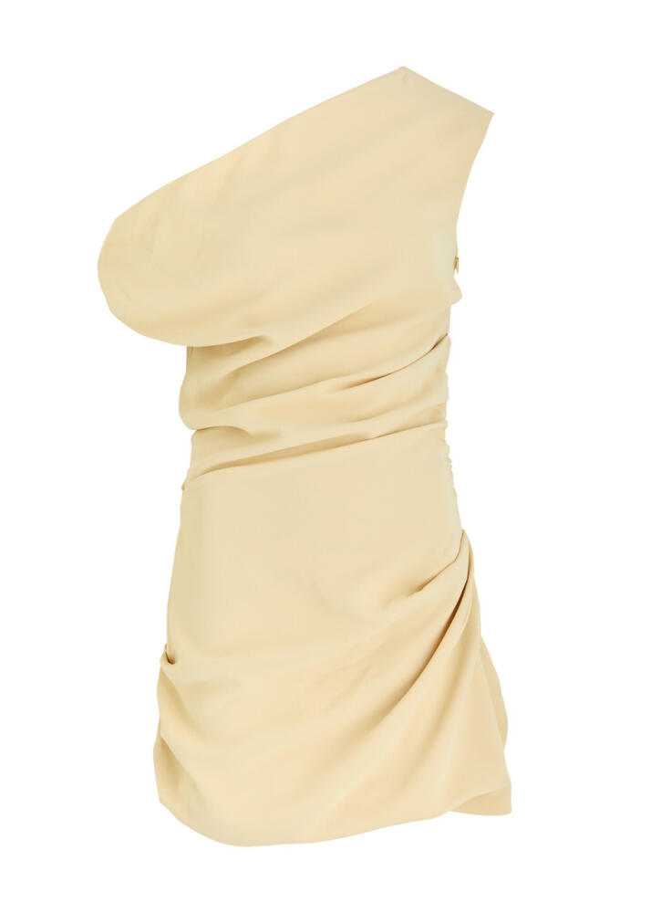 Paris Georgia Remmy One-shoulder Gathered Mini Dress - Cream Cover