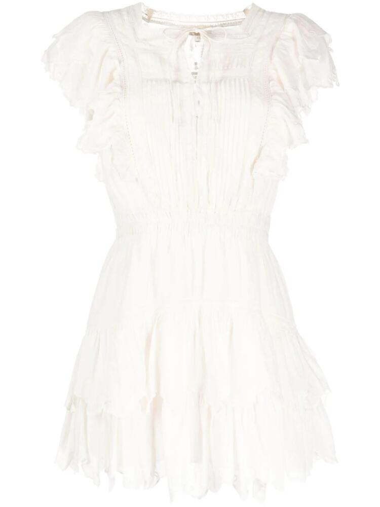 LoveShackFancy Darryl ruffled mini dress - White Cover