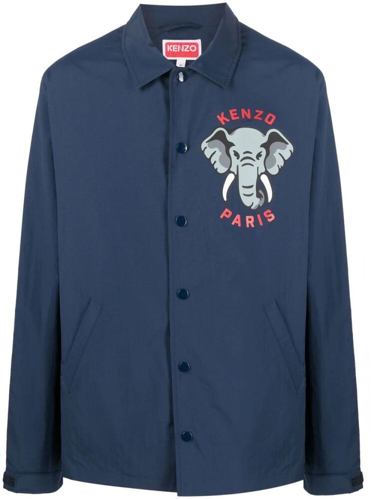 Kenzo Coach graphic-print jacket - Blue Cover