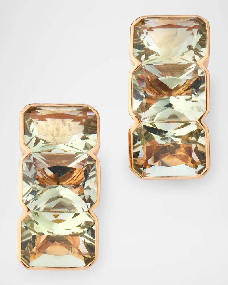 Piranesi 18K Rose Gold Green Amethyst Earrings Cover