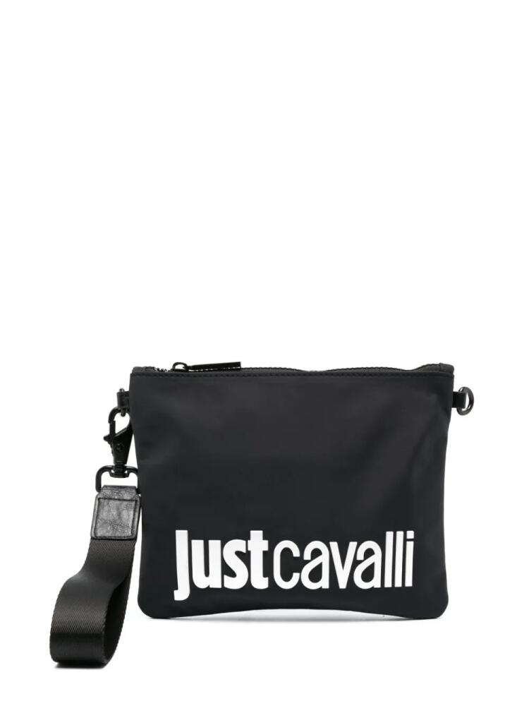 Just Cavalli logo-embossed zip-up wash bag - Black Cover