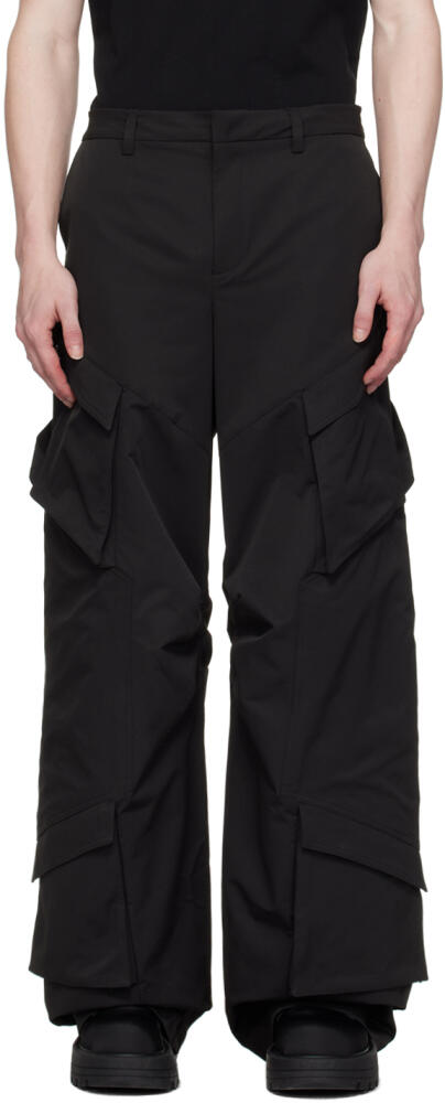 HELIOT EMIL Black Cellulae Cargo Pants Cover