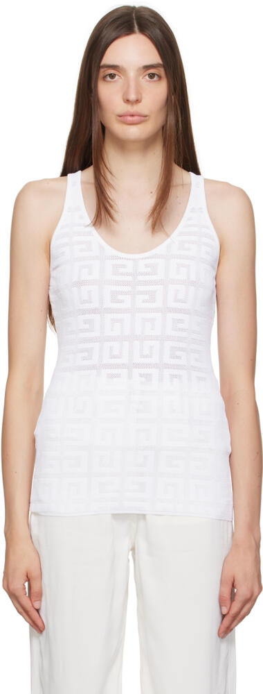 Givenchy White 4G Tank Top Cover