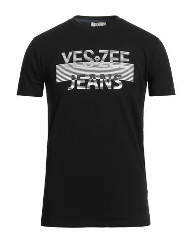 Yes Zee By Essenza Man T-shirt Black Cotton, Elastane Cover