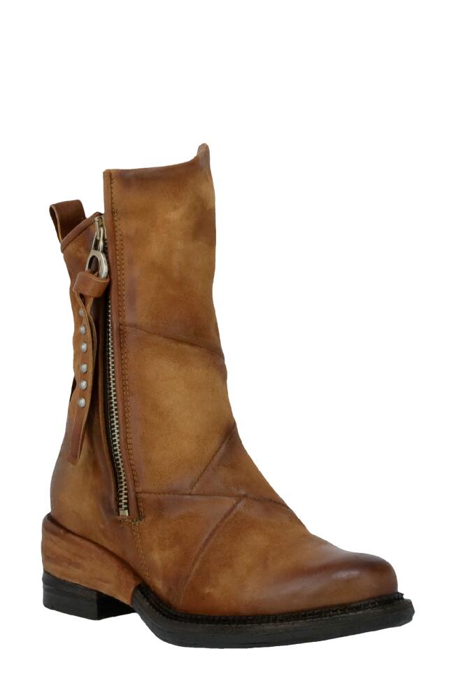 A. S.98 Stratford Moto Bootie in Whiskey Cover