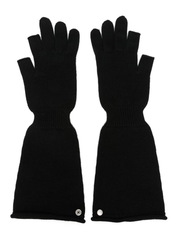 Rick Owens Sphinx virgin wool gloves - Black Cover