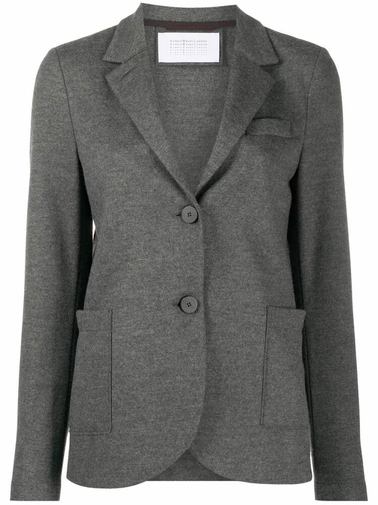 Harris Wharf London textured single-breasted blazer - Grey Cover