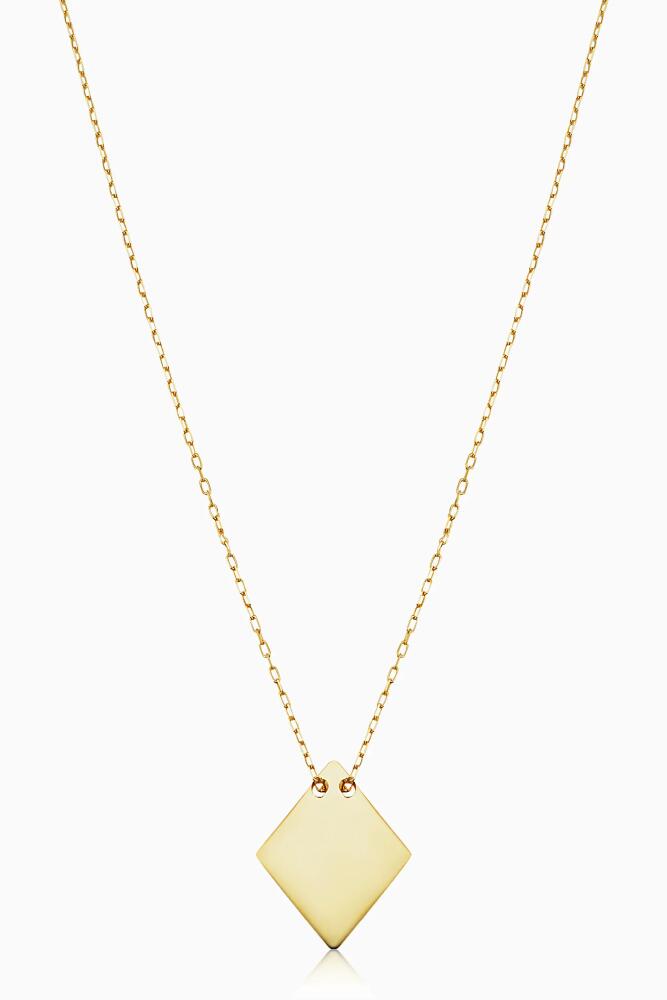 Oradina 14K Yellow Gold Turin Pendant Choker Cover