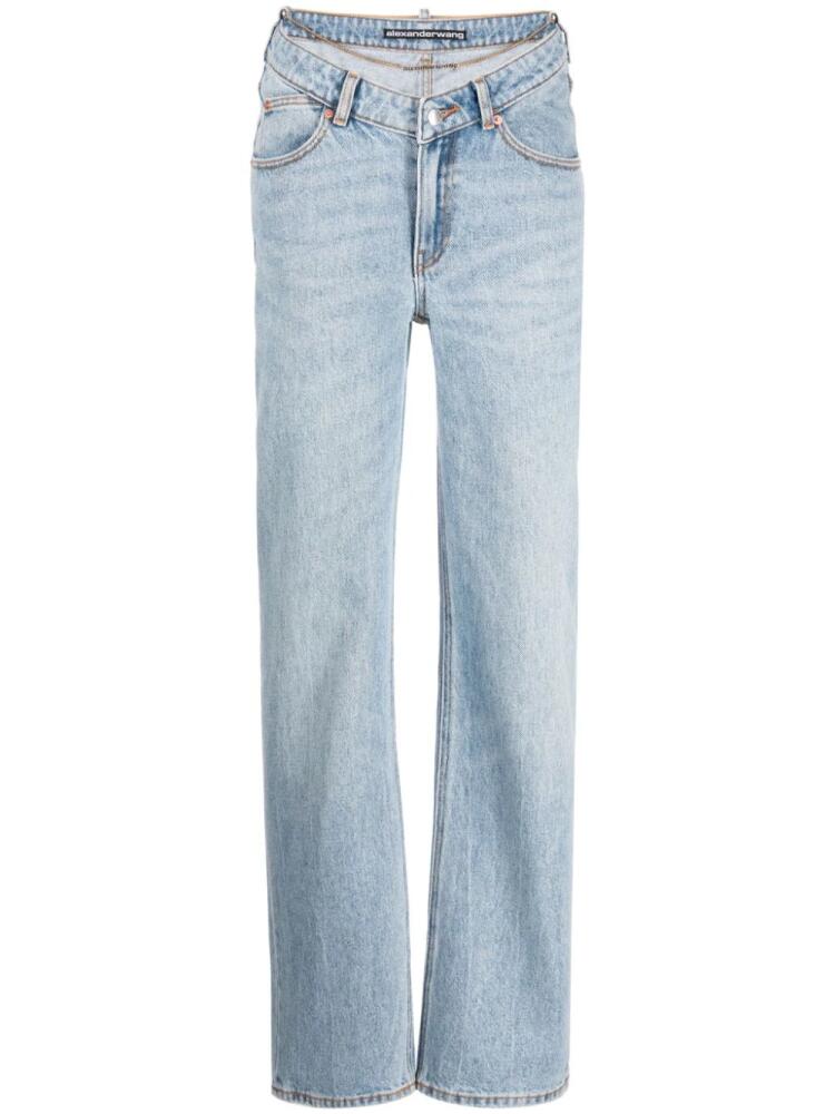 Alexander Wang cable-chain link cotton straight jeans - Blue Cover