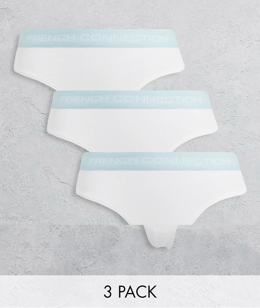 French Connection 3 pack thongs in white and frost Cover