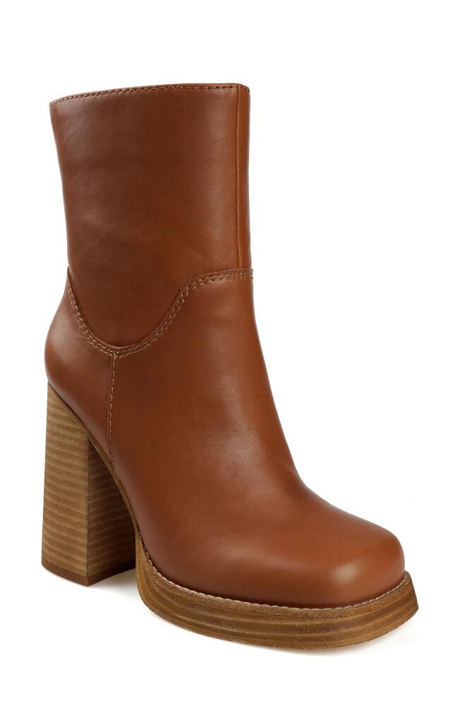 Candie's Glam Bootie in Tan Leather Cover