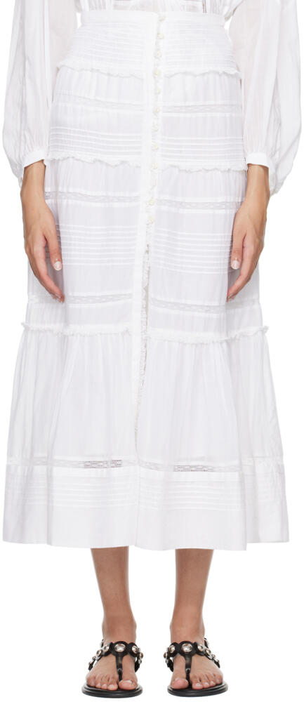 Isabel Marant Etoile White Gihane Maxi Skirt Cover