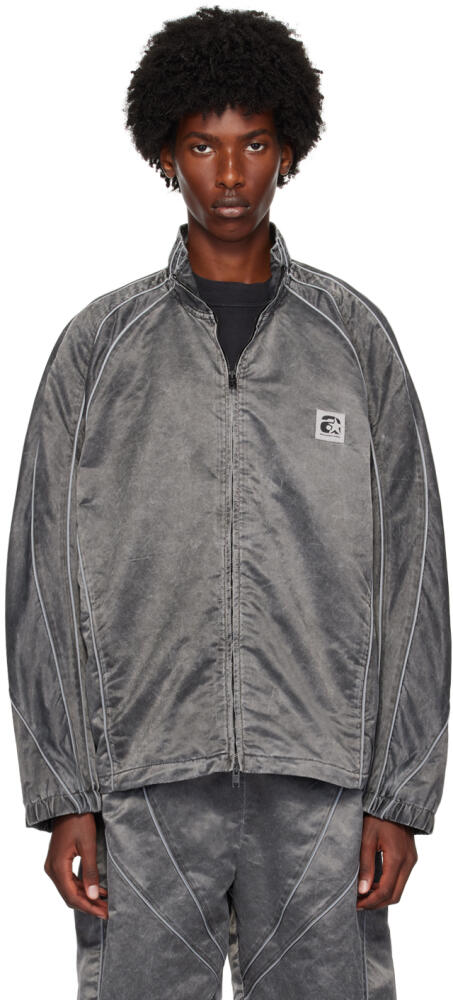 Alexander Wang Gray Oversized Piped Track Jacket Cover