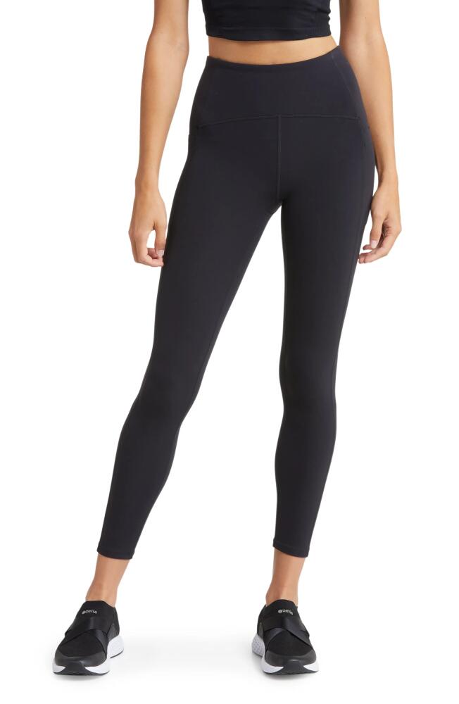 zella Studio Luxe High Waist Pocket 7/8 Leggings in Black Cover