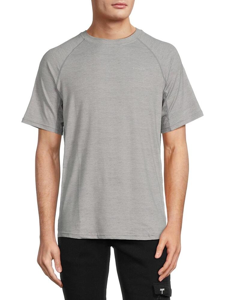 Tahari Men's Raglan Sleeve Performance Tee - Grey Heather Cover