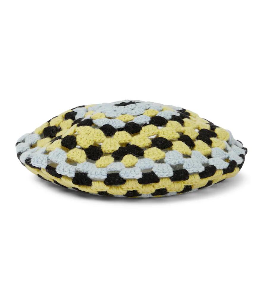 Ganni Crocheted wool-blend beret Cover