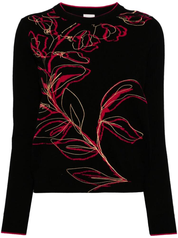 Paul Smith Ink Floral-intarsia wool jumper - Black Cover