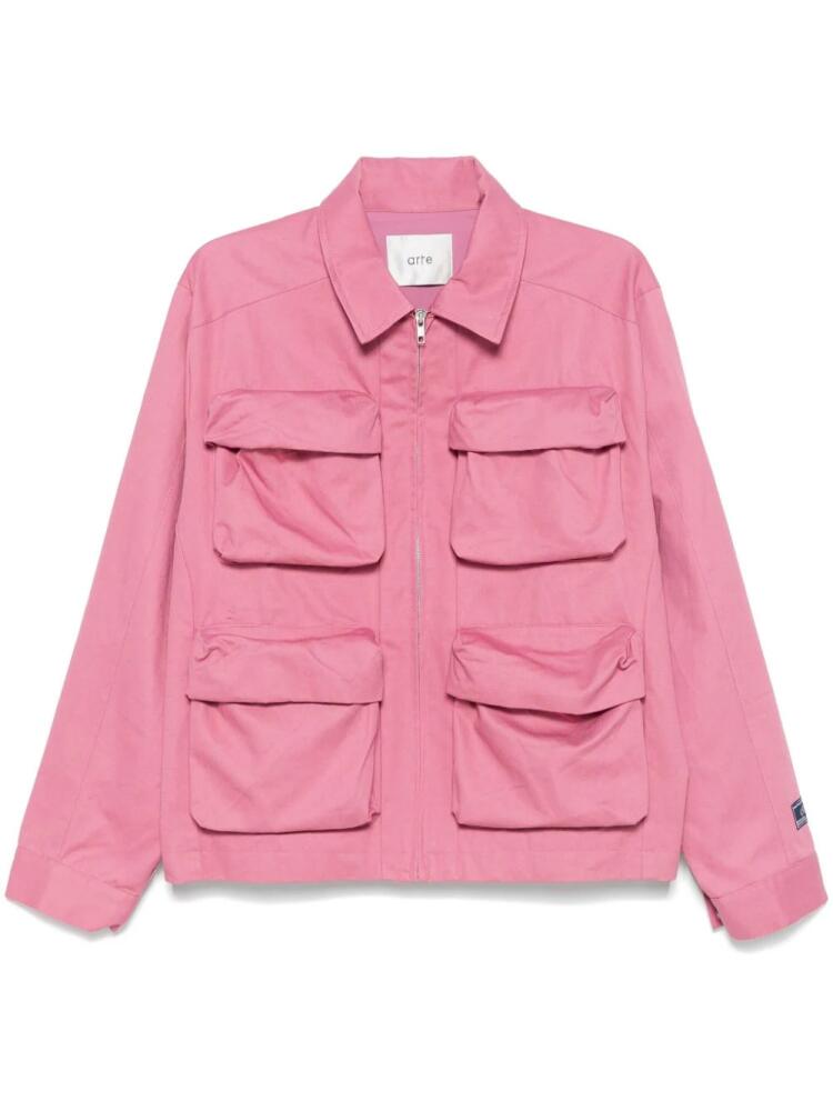 ARTE 3D-pockets cotton jacket - Pink Cover